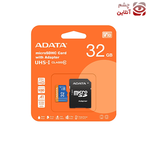 کارت حافظه‌ microSD ای دیتا مدل Premier کلاس 10 سرعت 100MBps ظرفیت 32 گیگابایت