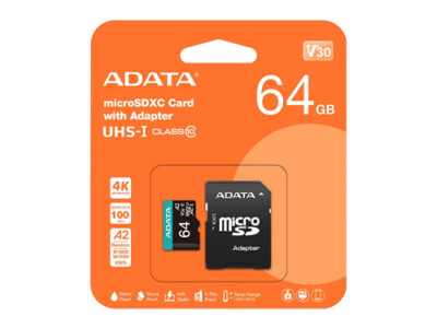 کارت حافظه MicroSDXC ای‌دیتا مدل Premier Pro کلاس 10 استاندارد UHS-I U3 سرعت 100MBps ظرفیت 64 گیگابایت